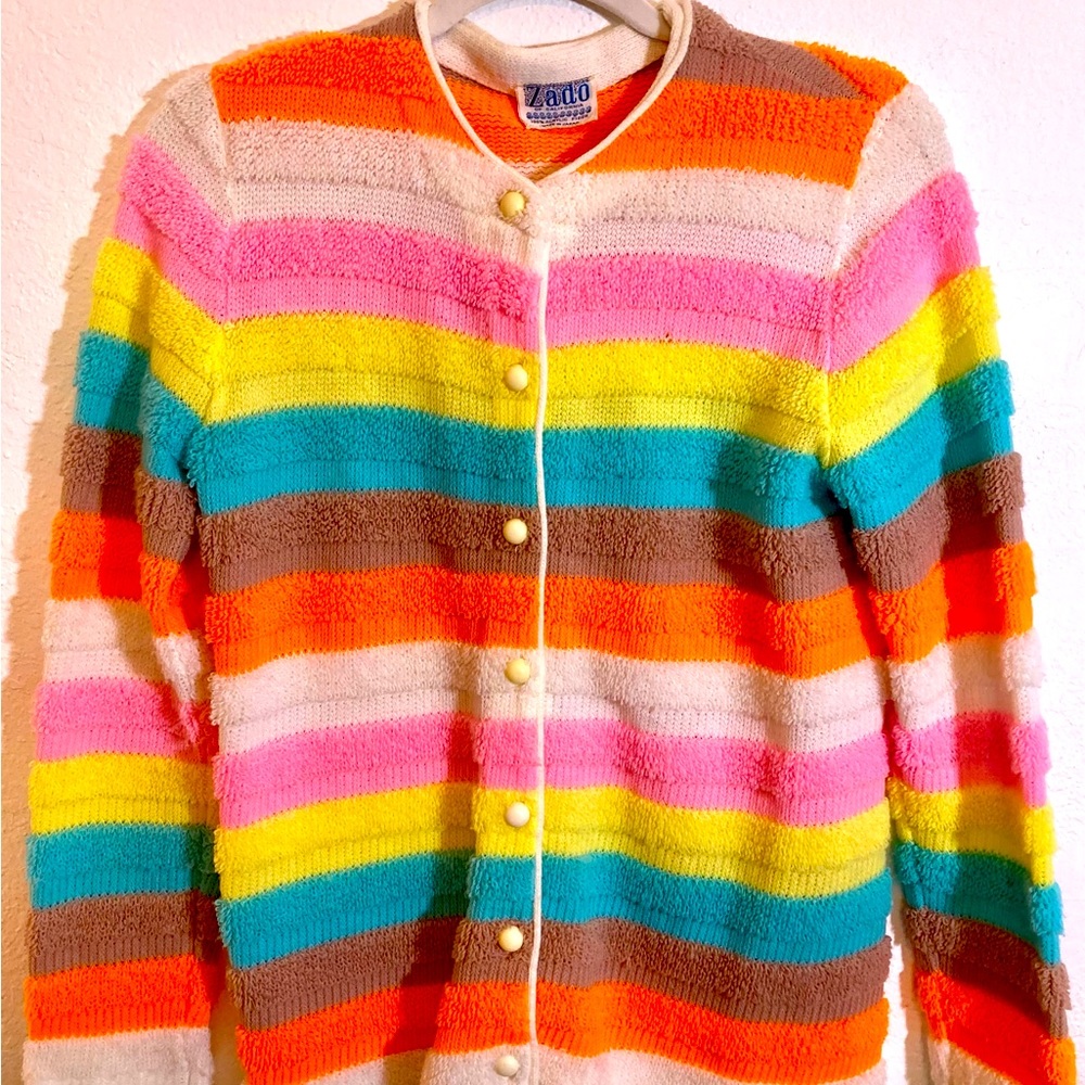 ZADO Made in Japan Terry Cardigan Vintage Size M/L
